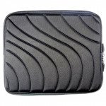 Wholesale Wave Design iPad Tablet Sleeve Pouch Bag with Zipper 10" (Black)